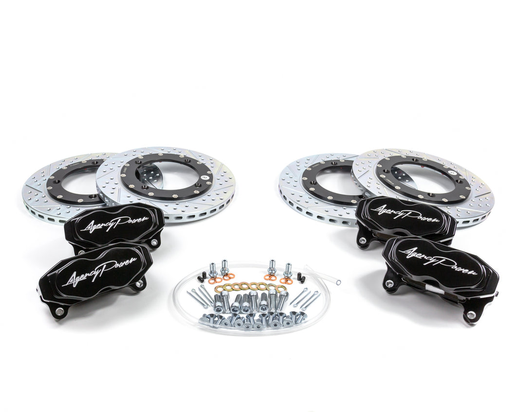 Agency Power - Big Brake Kit Front and Rear Black Can-Am Maverick X3 Turbo