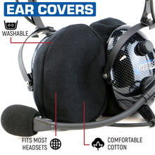 Load image into Gallery viewer, Cotton cloth Ear Covers with elastic band fit most headsets and cover your ear seals
