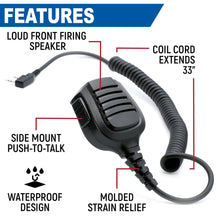 Load image into Gallery viewer, Hand Speaker Mic Waterproof for Handheld Radios
