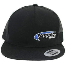 Load image into Gallery viewer, Rugged Radios Flat Bill Snapback Hat (Black / Black)
