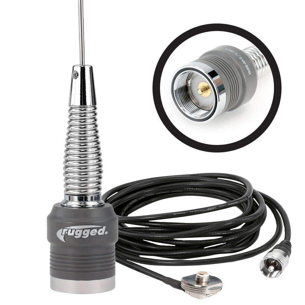 VHF Antenna Kit with 1/2 Wave No Ground Plane (NGP) Antenna & NMO Mount